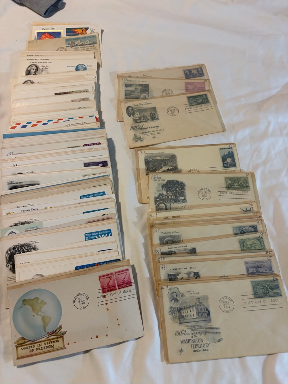 Vintage Stamp First Day Covers Collection - Beige Envelopes vintage ephemera!!